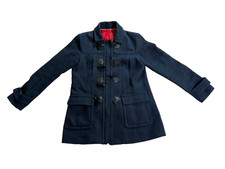 Gloverall Ladies Uk Size 10-12 Navy Blue Duffle Over Coat Wetoggle Coat 2012