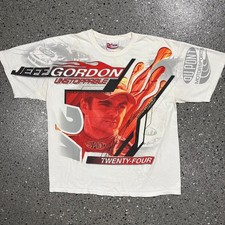 Vintage 2000s Jeff Gordon DuPont Nascar Racing All Over Print T-shirt Men's XL