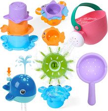 Baby Bath Toys for Kids Ages 1-3, Fun Mold Free Toddler Bath Toys with 3 Stack