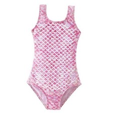 Girls One Piece Swimsuits Mermaid Quick Dry Bathing Suit Beach 7-8 Years Pink