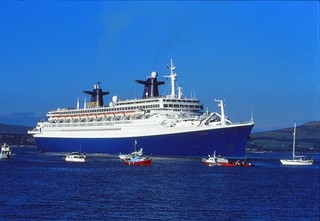 ORIGINAL PHOTO SHIP SLIDE OCEAN LINER NORWAY