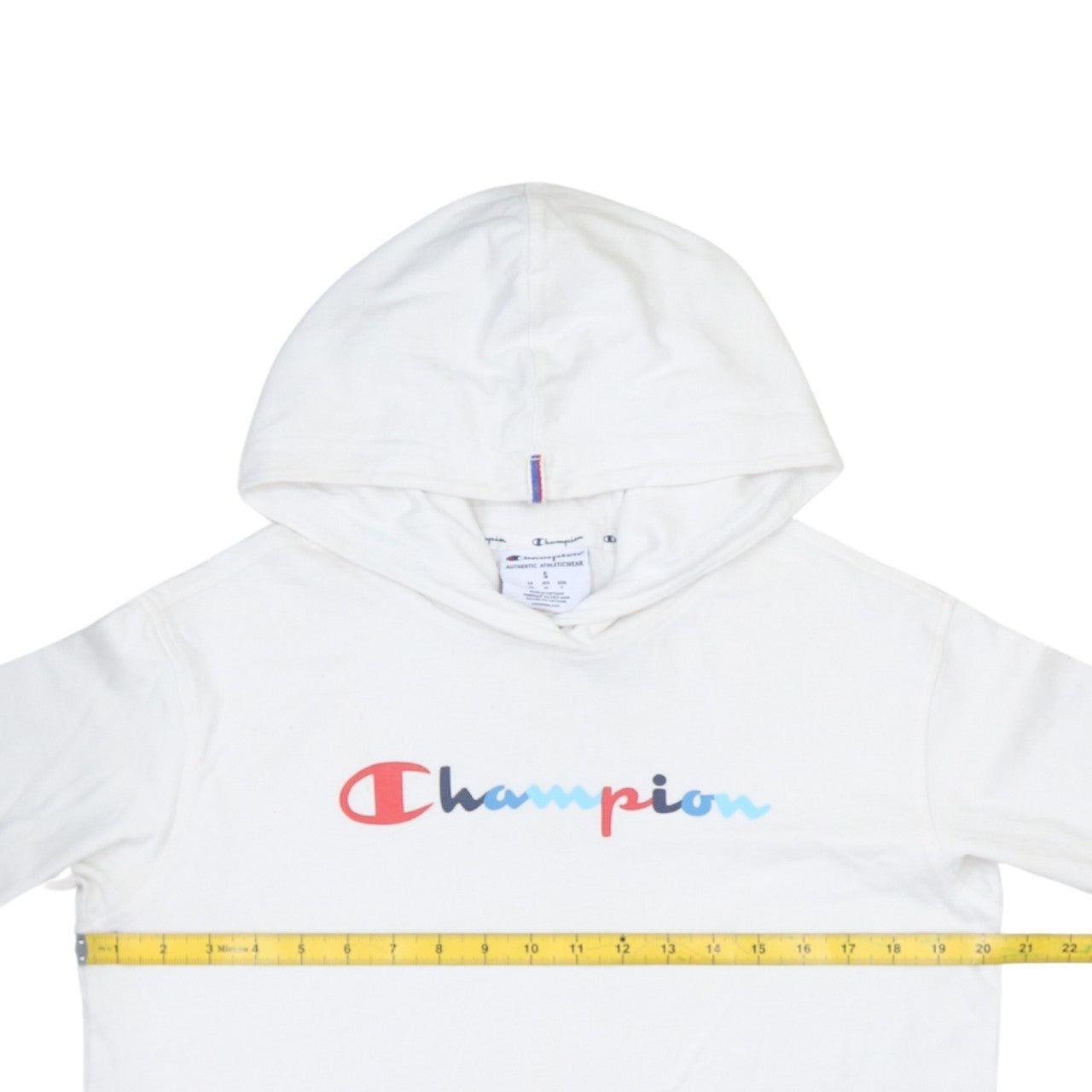 Champion White Hoodie Mens S image 5
