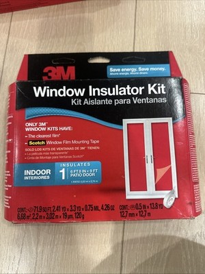 NEW 3M Window Insulator Kit Indoor (6ft 8in x 9ft) Patio Door Clear Film SEALED