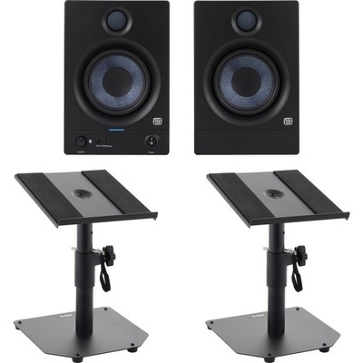 PreSonus Eris E5 BT Paar 2nd GEN Studiomonitor Tischstativ Set | Neu