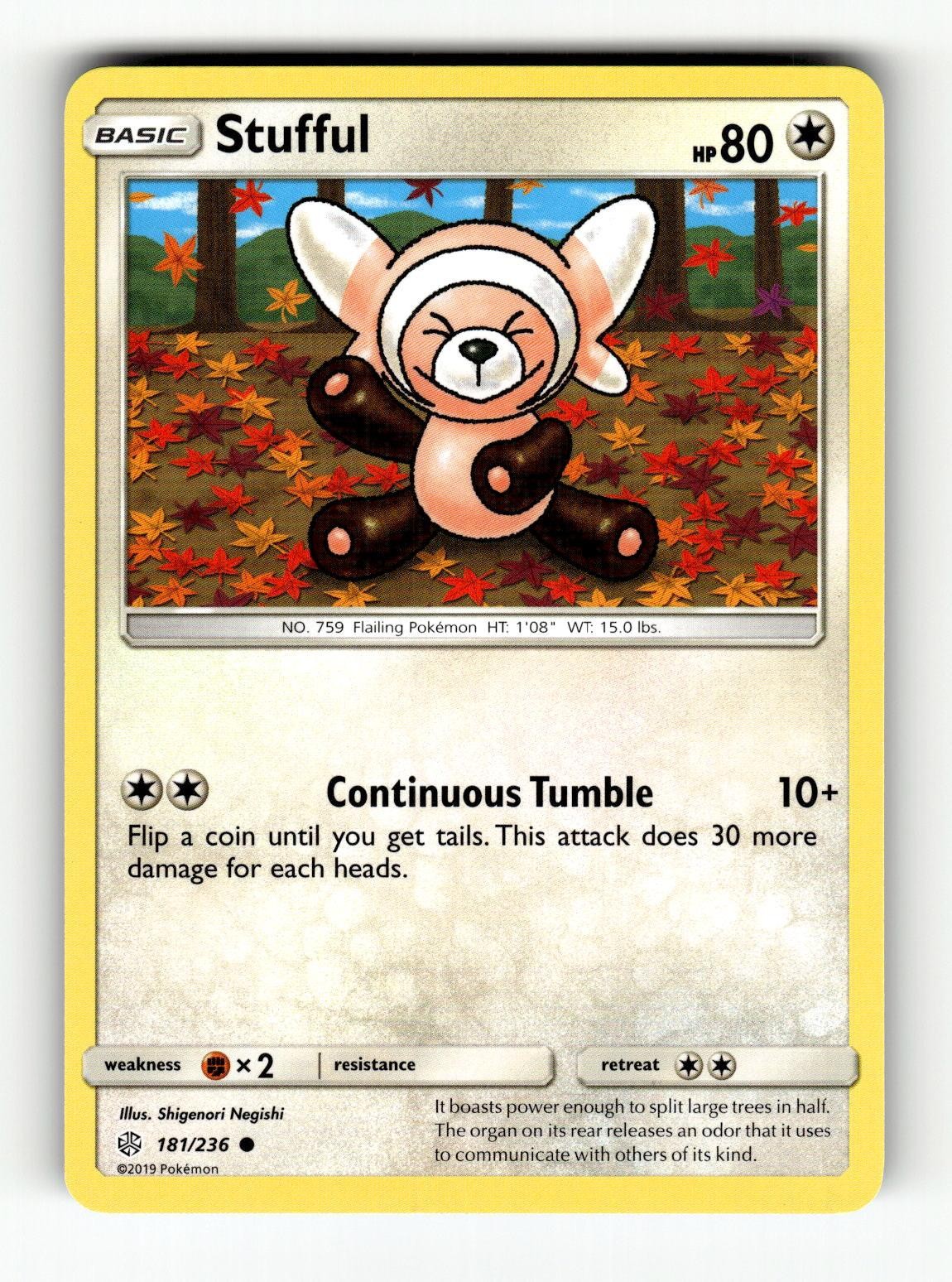 Stufful 181/236 Common Cosmic Eclipse Pokemon