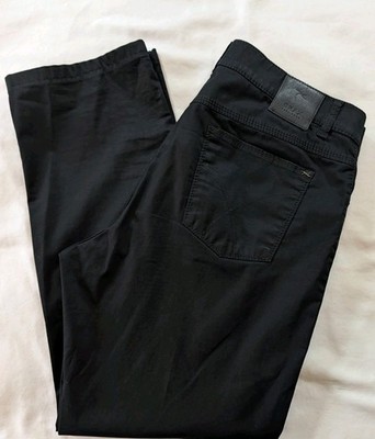 BRAX Feel Good Cooper Perma Black Luxury Cotton Chino Pants Men s 36x29 Actual