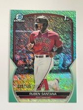 2023 Bowman Chrome Prospects Ruben Santana 1st Aqua Shimmer /125 #BCP-42