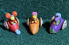 3 Vintage FRAGGLE ROCK Car Toys McDonalds Happy Meal 1988: Gobo, Red, Mokey