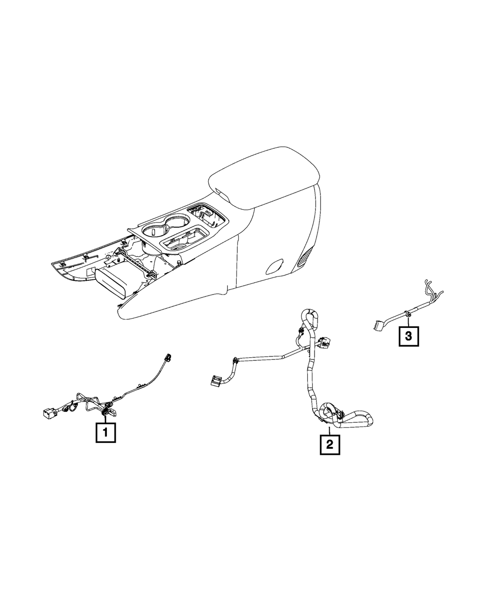 Genuine Mopar Console Wiring 68369648AA