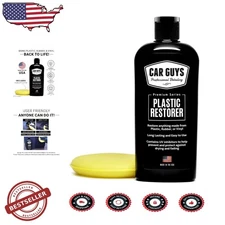 Plastic Restorer 8oz Kit - Long Lasting Trim Shine, Water Repellent
