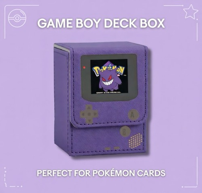 #ad Pokémon Card Deck Box Retro Gengar Game Boy Color Purple TCG Standard Deck Size $30.00