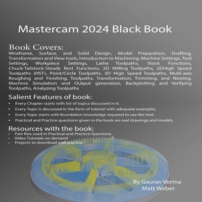 Mastercam 2024 Black Book Gaurav Verma Paperback CADCAMCAE Works