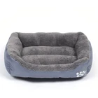 Square Dog Bed Plush Pet Sofa Bed Waterproof Cat Dog Cushion with Raised Sides