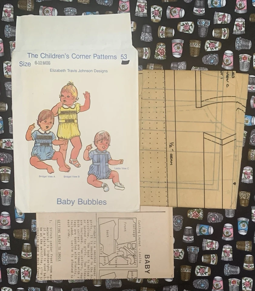 *OOP/VINTAGE* Children’s Corner #53 Baby Bubbles An ETJ’s Design Sz: 6-12 M FF - Image 2 of 3