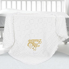Baptism Gifts for Boys Girls Crochet White Baby Blanket Neutral Mi Bautizo Easte