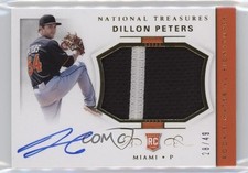 2018 Panini National Treasures Gold 28/49 Dillon Peters #22 Auto 6fs