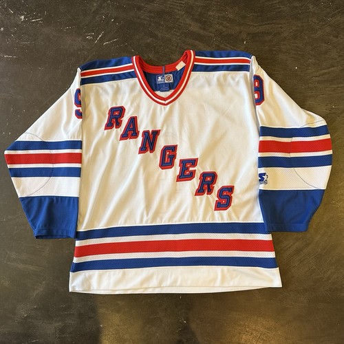 Sweat Vintage New York Rangers Starter Taille XL Gris - Vêtement De Hockey NHL Occasion
