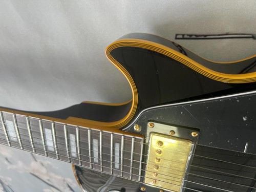 Presale Chibson Black LP Electric Guitar Gold Part Black Pickguard 2H Pickups - Picture 9 of 19