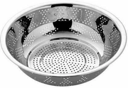 Steel Rice Bowl Strainer||Steel Colander Basket for Kitchen