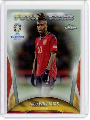 2024 TOPPS CHROME UEFA EURO SOCCER REFRACTOR NICO WILLIAMS #105