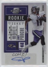 2020 Panini Contenders Optic Rookie Ticket Silver Prizm James Proche Auto 08k5