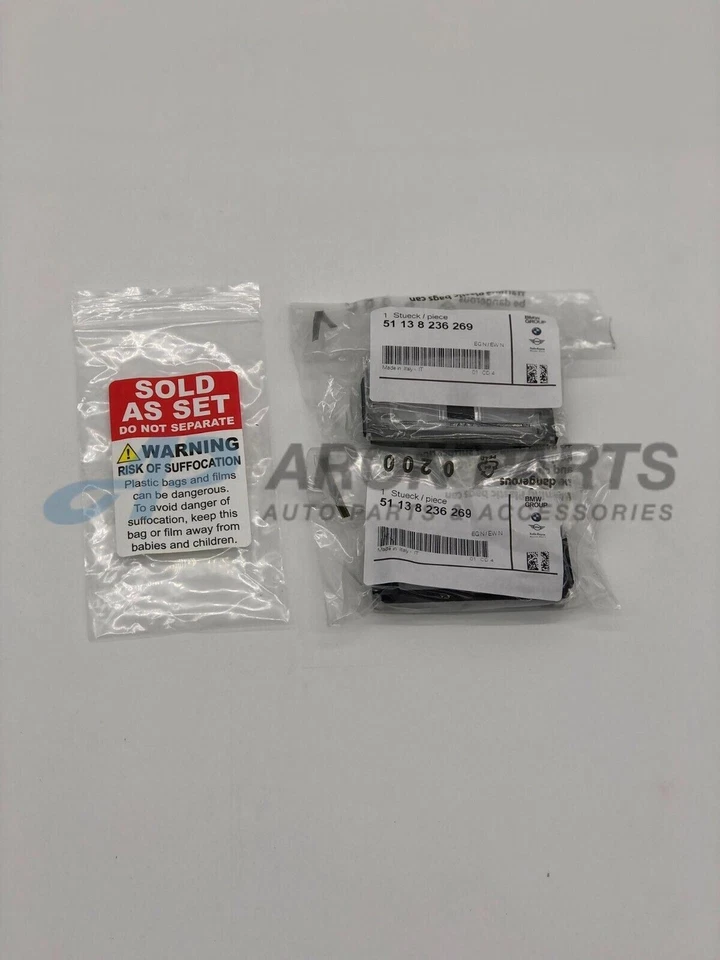 License Plate Light Lens Covers x2 BMW 51138236269 Foto 3 de 4