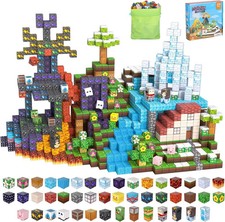 200PCS Magnetic Blocks, Magnetic Building Block Cube Toys with Magnet Board for