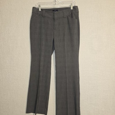 Gap Curvy Bootcut Pants Women s 10A Gray Check Career Work Flare Preppy Y2K EUC