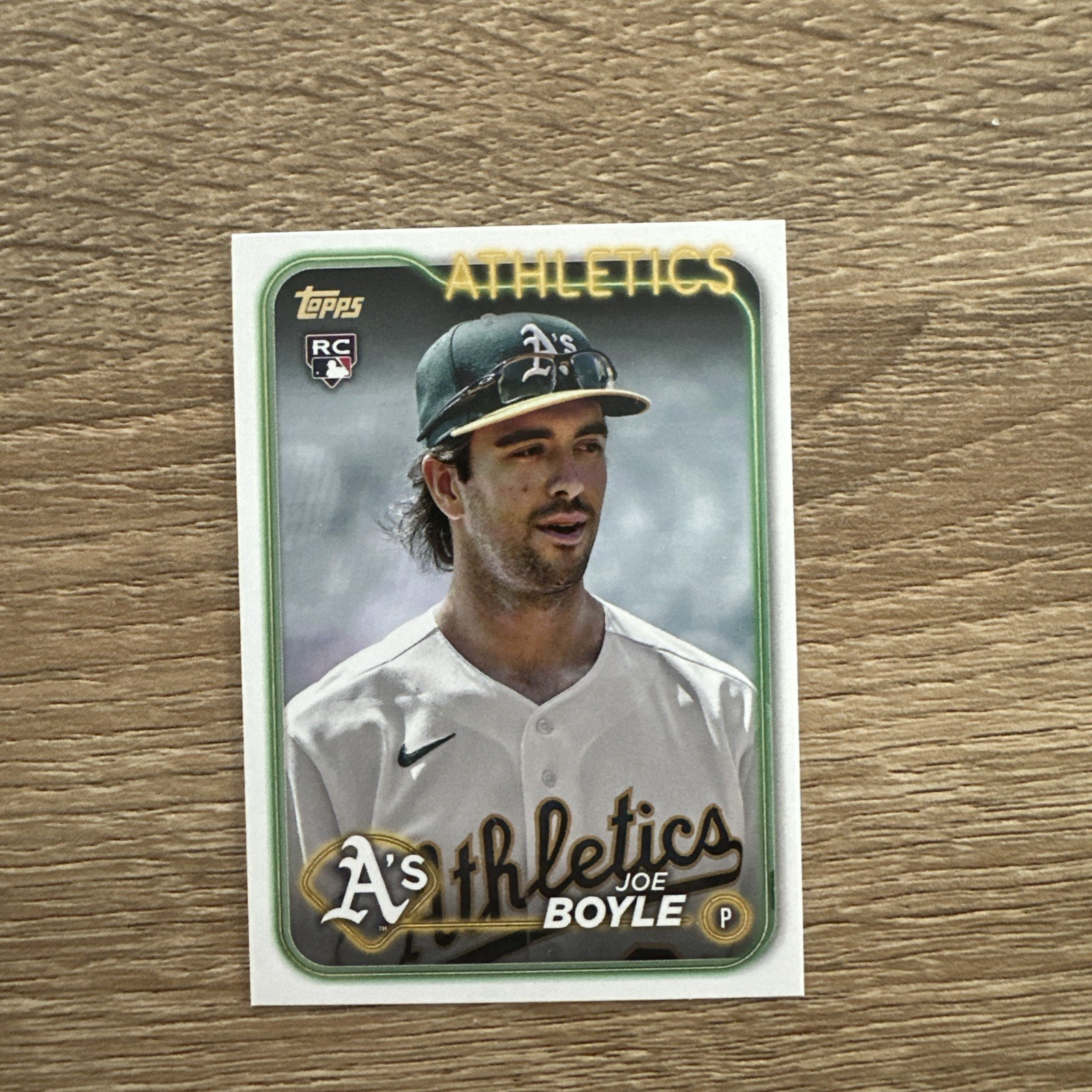 2024 Topps Series 2 Joe Boyle #443 Golden Mirror Image Variation RC Athletics