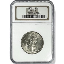 1939 50C MS63 NGC Walking Liberty Half Dollar NA37