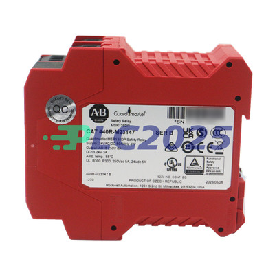 440R-M23147 Safety Relay,MSR138DP,24V AC/DC,Automatic/Manual Monitored,Removable