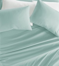 Double-Brushed Microfiber Queen Sheet Set 4 Piece   Oeko-TEX Certified Ultra