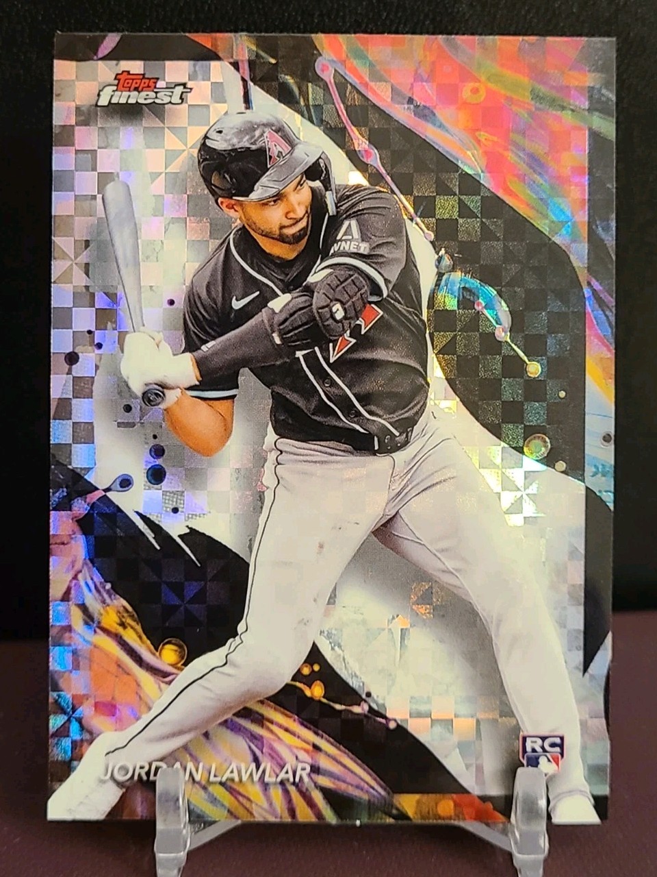 2024 Topps Finest Jordan Lawlar Checkerboard Refractor #167 RC Uncommon