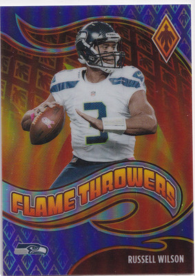2021 Panini Phoenix - Flame Throwers Russell Wilson #FT-14 Purple /125