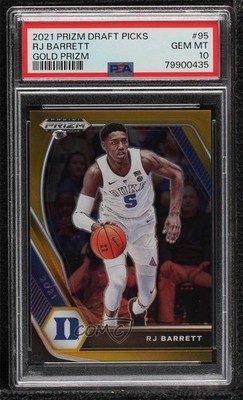 2021-22 Panini Prizm Draft Picks Gold Prizm 9/10 RJ Barrett #95 13r8