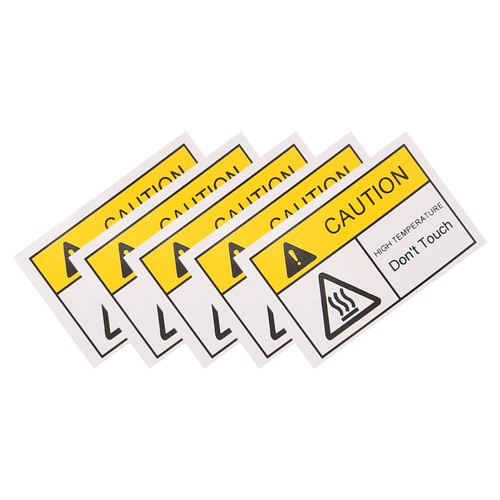5 Sheets Hot Warning Signs for Radiator Surface Stickers Do Not Bend ...