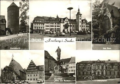 Freiberg Saxony Cathedral Main Post Monument Otto the Rich Donat Tower 