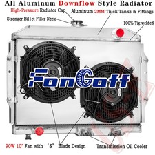 CC407 4 Row Radiator Shroud Fan For 1963-74 65 AMC Javelin AMX Rambler V8 GAS