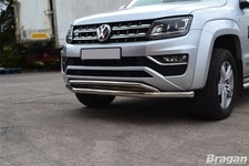 Barra de alerón doble para Volkswagen Amarok 2010-2016 cromo parachoques delantero empujón