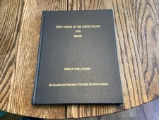 1790 First Census United States Maine 1978 Printing Jackson Genealogy