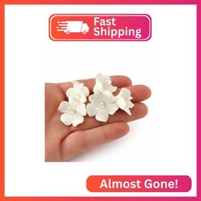 Global Sugar Art 24-Count White Gum Paste Sugar Flowers for Cake Decorating