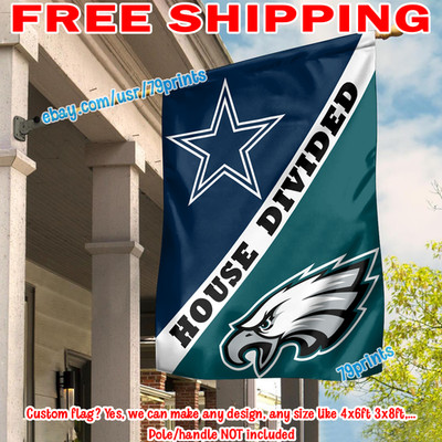 Dallas Cowboys vs Philadelphia Eagles House Divided Flag 28X40'' Banner 2026 NFL