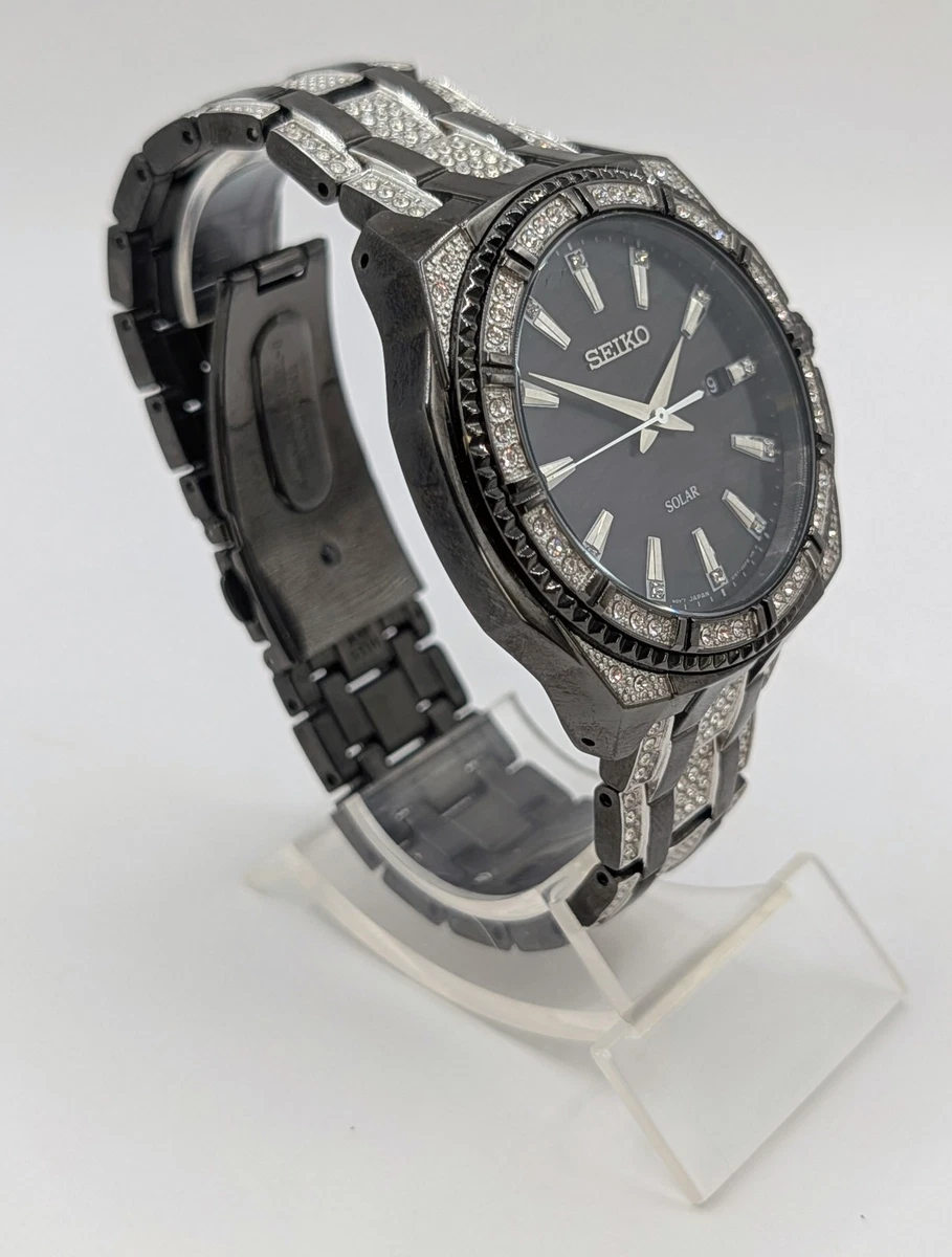 Seiko Solar - Crystal Black Dial - SNE459 - 3 ATM - Quarz !