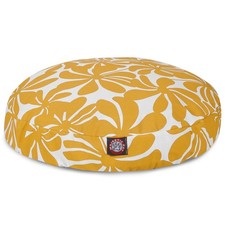 Plantation Small Yellow Round Pet Bed Removable Cover For Dogs Cozy Comfort
