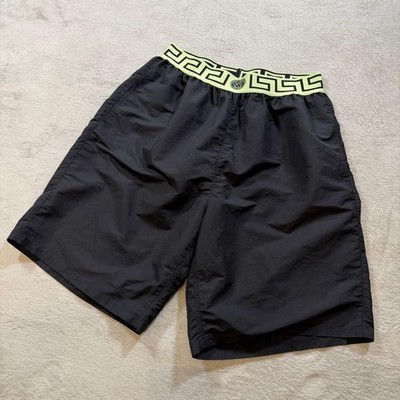 Versace Shorts, Half Pants, Greca Pattern, 4 Sizes, Amphibious, Black #QYDI7N