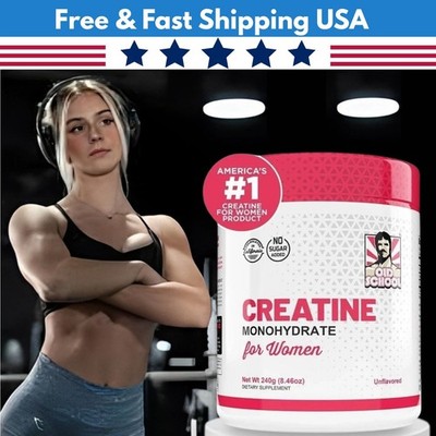 Creatine Monohydrate 5000mg for Women 2g Collagen & 1g BCAA   240g (2 Packs)