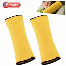 2pcs Seat Belt Pad Pillow Kids Baby Car Travel Strap Cover Child Cushion Yellow