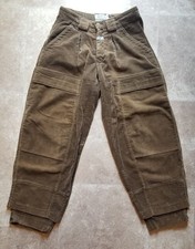 Vintage 2000's Y2K Marithe Francois Girbaud Corduroy  Pants Wide Leg Brown 7/8