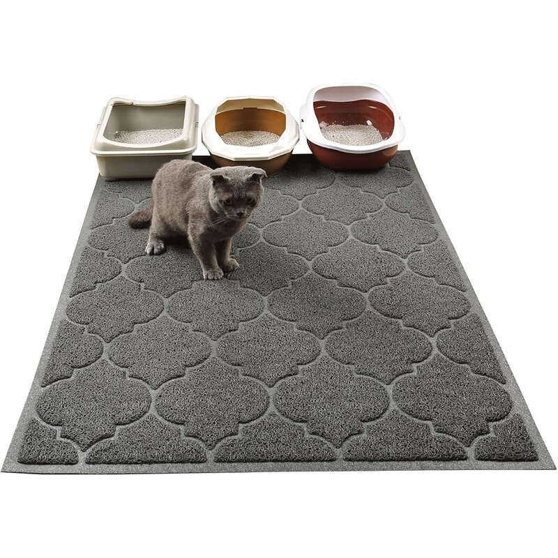 XL Cat Litter Mat Soft Durable Easy Clean Large Mess Control Pet Accessories New