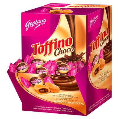 5900189501105 Goplana Toffino Choco Toffi mleczne z kremem czekoladowym 2,5 kg C